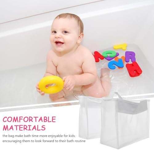 Cabilock Bath Toy Organizer Mesh Storage Bag for Kids