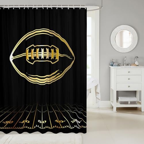 Feelyou Kids 72x72mm waterproof football shower curtain