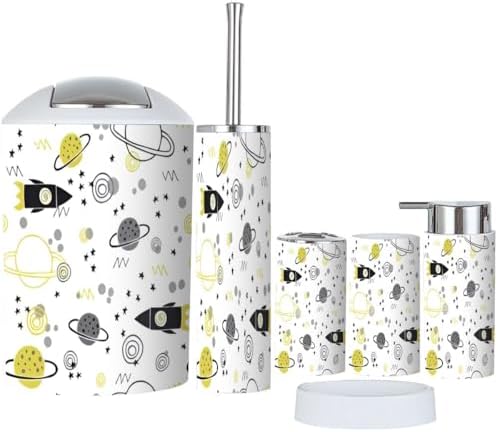 Trendy Kids Bathroom Accessories Set for Space Lovers