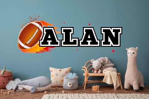 Custom American Football Decal for Kids Rooms