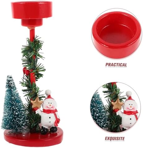 Snowman Holiday Candlestick Holder Decorations