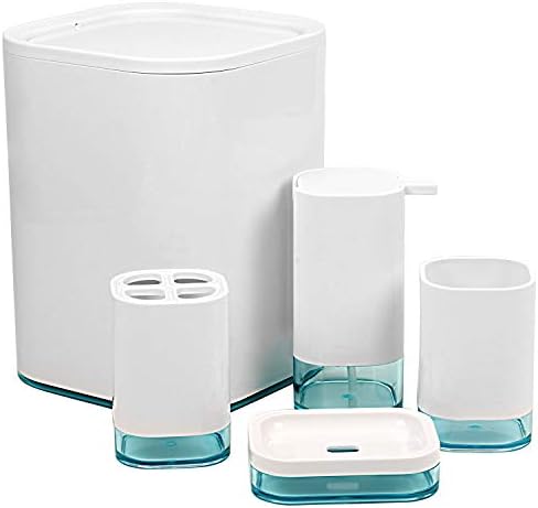 Locco Decor 5 Piece Acrylic Bathroom Vanity Set White