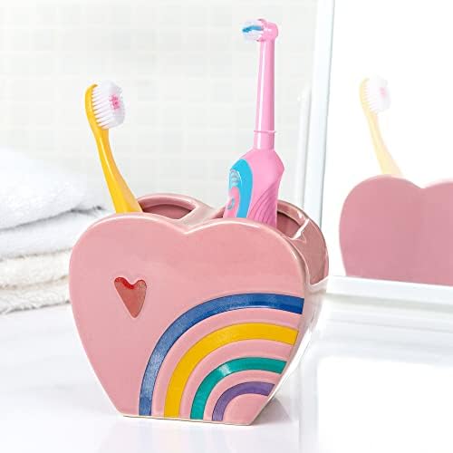 Allure Home Creation Rainbow Hearts Bath Set 7-Piece Bundle