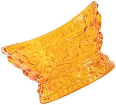 DECO-PROFESSIONAL 7-Ounce ingot-shaped glass candle holder