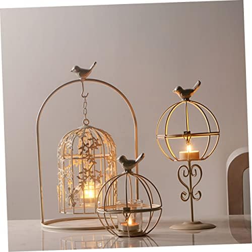 EPIGEIST Rustic Iron Candlestick Birdcage