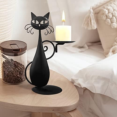 OFILLES Black Cat Candle Holder