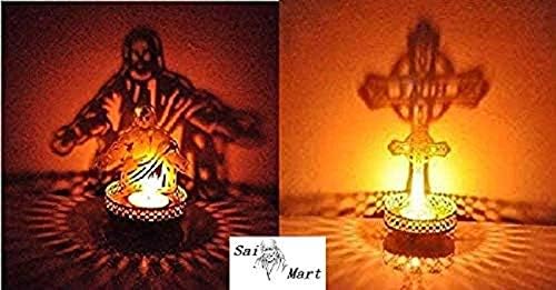 Traditional Jesus Cross Candle Holder DIWALI GIFT