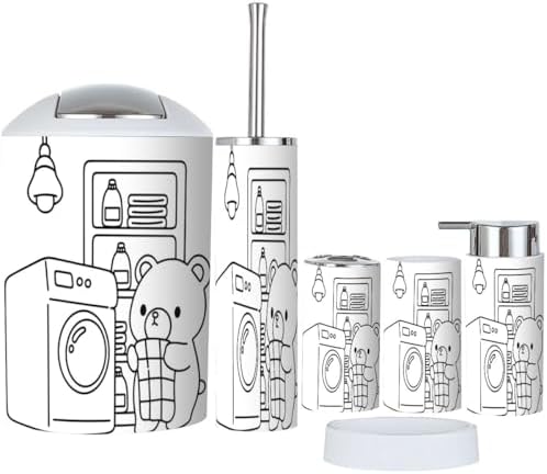 Little Bear 6-Piece Bathroom Set for Kids