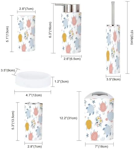 Scandinavian Style 6 Piece Bathroom Accessories Set