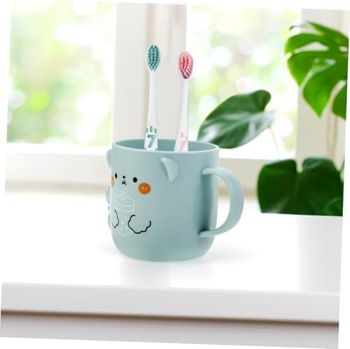 Cabilock 3D Bear Shape Toddler Reusable Bathroom Cups for Tooth Cleaning