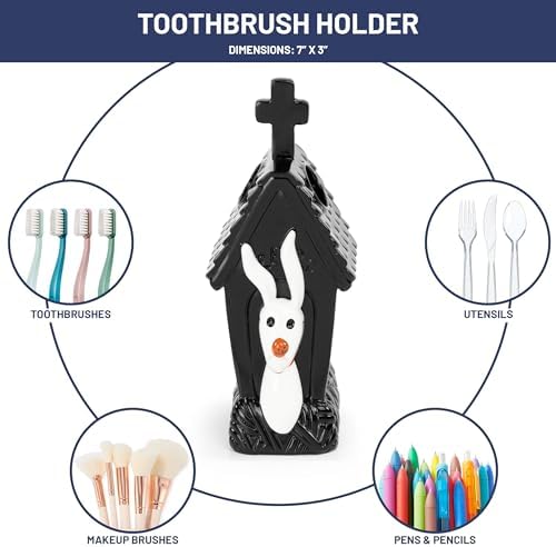 Jay Franco Halloween Bath Accessories Toothbrush Soap Holder Set
