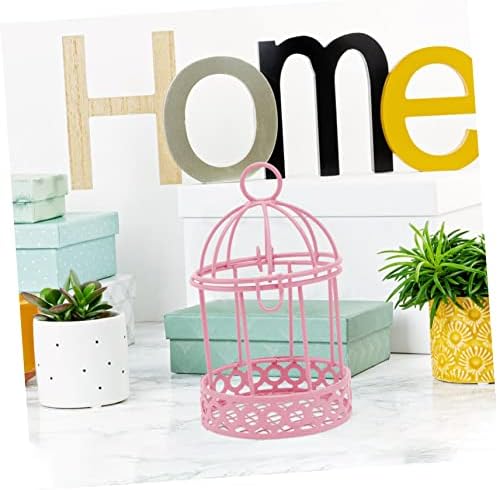 3pc Set Wrought Mini Birdcage Ornament Bird Cage Candle