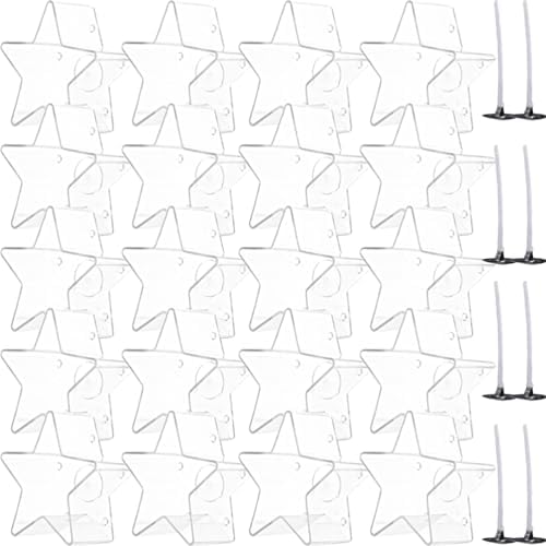 IMIKEYA Star-Shaped Candleholder Set Christmas-Themed Clear Plastic