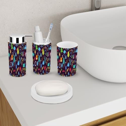 6 Piece Cute Kid Flower Bathroom Accessory Set