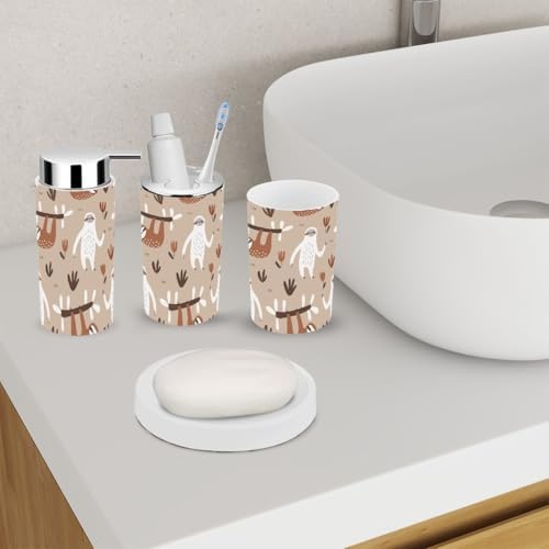 Bathroom Accessories - Scandinavian Kids Design Funny Slopes - 6-Piece Set