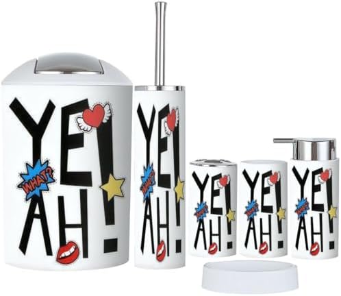 Bathroom Accessories Set - 6-Piece Essential Kit for Modern Home Use