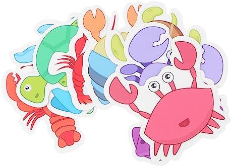 Zerodeko 10pcs Cartoon Non-Slip Shower Stickers for Bathroom