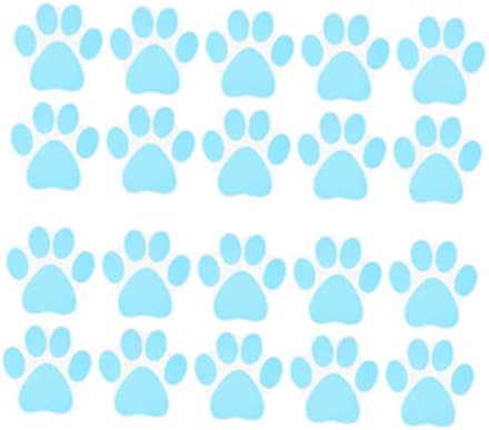 Mobestech 20-Piece Cartoon Dog Footprint Slip Sticker Set for Bathtub Safety