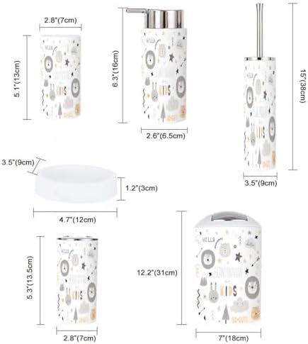 Scandinavian Style 6 Pcs Bathroom Accessories Set
