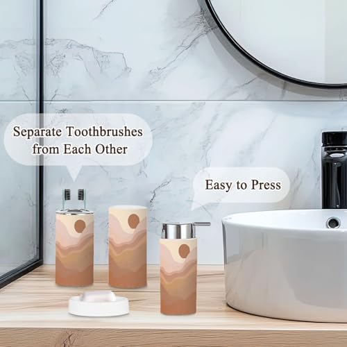 Contemporary Bathroom Accessories Set 6 Pcs