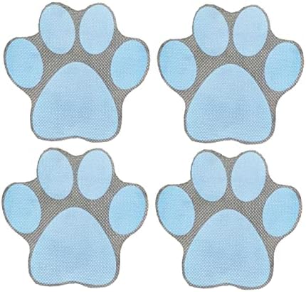 4-Piece Cartoon Dog Footprint Stickers for Bathtub Safe Fun Bath Time