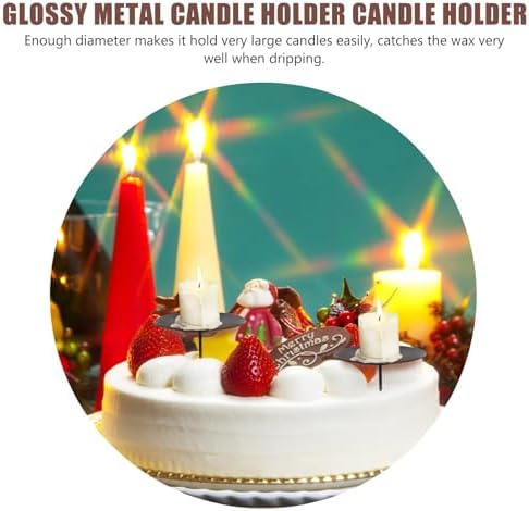 Elegant Metal Wreath Candle Holder Set - 12 Pieces for Home Festivals