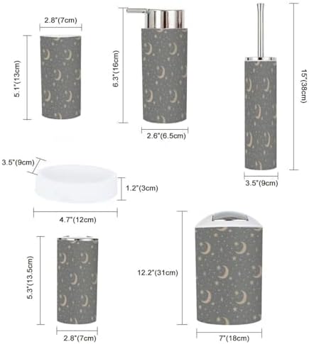 Stylish 6-Piece bathroom set Scandinavian Bohemian style for kids