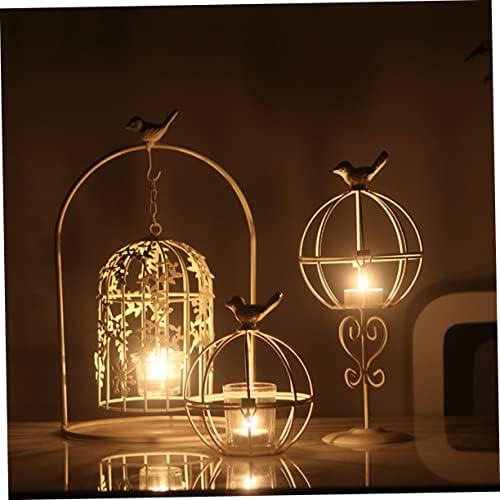 EPIGEIST Rustic Iron Candlestick Birdcage