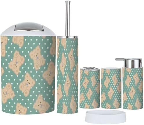 Cute Teddy Bear Bathroom Set