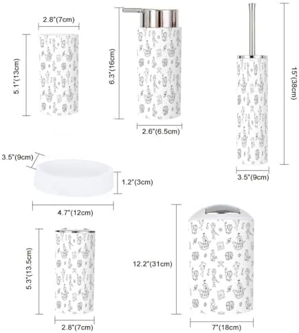 Cute Pirate Bathroom Accessories Set 6 Pcs