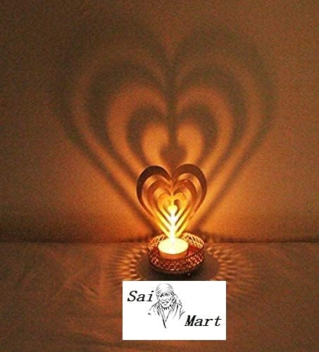 Traditional Heart Shadow Candle Holder