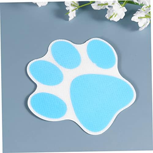 Mobestech 20-Piece Cartoon Dog Footprint Slip Sticker Set for Bathtub Safety
