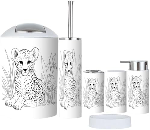 Durable 6-Piece Bathroom Set for Kids