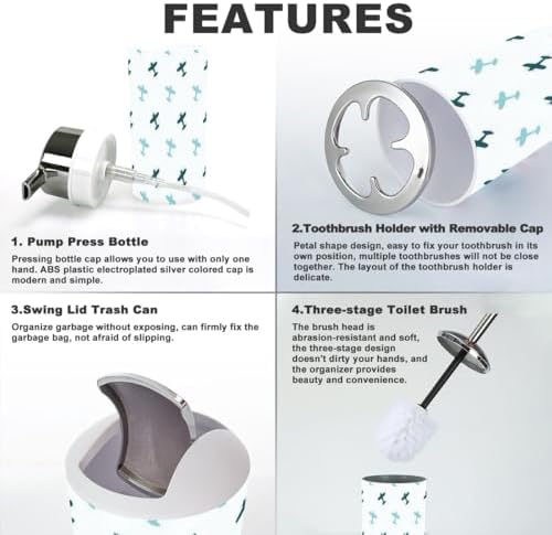 XNGJEMVWXOBathroom Accessory Set 6 Piece
