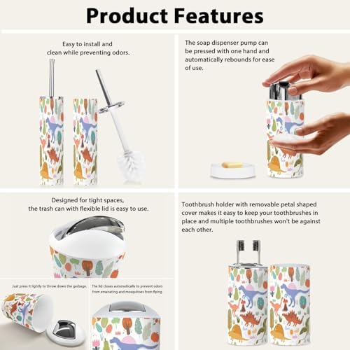 Boho Bathroom Accessory Set 6 Piece