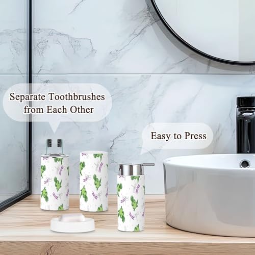 Bathroom Accessories Set 6 Pcs Cartoon Crocodile Collection for Kids