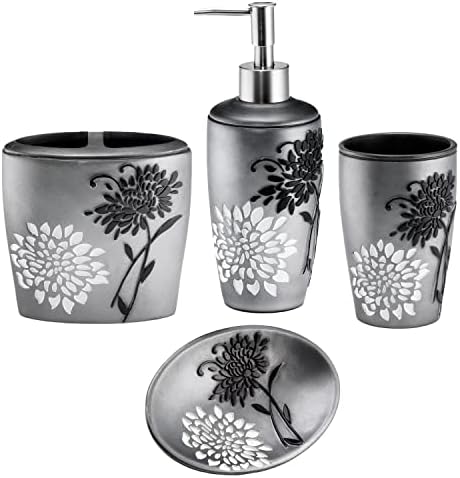 Elegant 4-Piece Bath Accessories Set Modern Design for Your