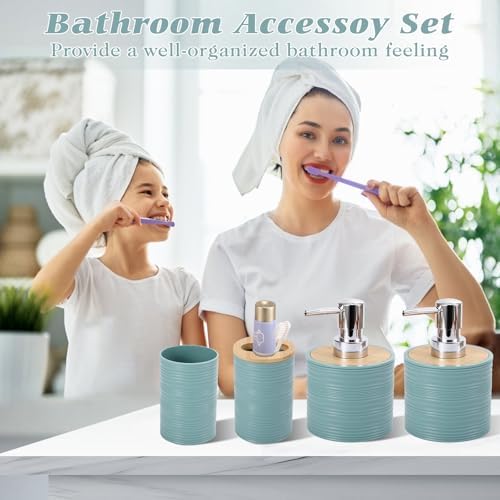 XLHOMO Blue Bathroom Accessories Set 10 Pieces