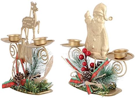 Elegant Christmas Candle Holder Set