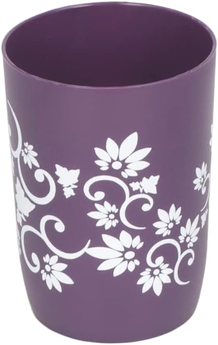 7-Piece Floral Bath Set Purple - Home Basics