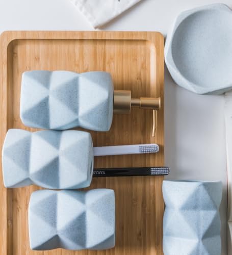 Modern Ceramics Pink Bathroom Accessory Set Collection