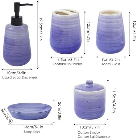 5-Piece Ceramic Bathroom Basin Set
