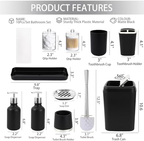 High-Quality 10-Piece Bath Set