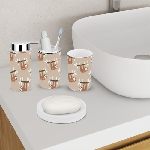 Scandinavian Style Bathroom Accessory Set 6 Piece