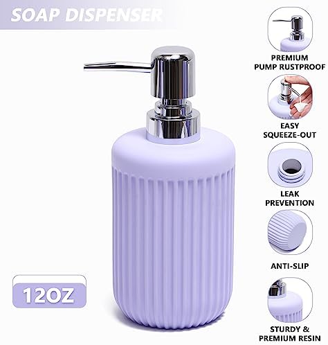 5-Piece Resin Bathroom Set for Blissful Hygiene