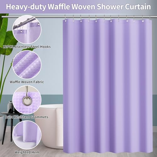 Luxury Plush Bath Mat Set with Absorbent Shower Curtain Rugs