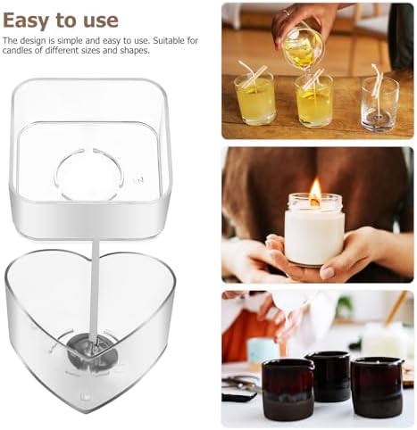 40pcs Plastic Clear Tealight Candle Cup Holders with 100 Wick