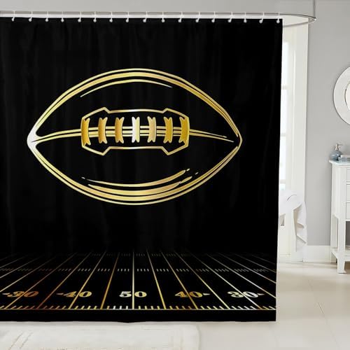 Feelyou Kids 72x72mm waterproof football shower curtain