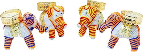 Elephant Tealight Holder Set for Decorative Lighting Accessories
