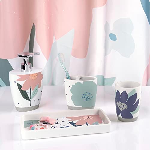 Allure Home Creation Summer 4-Piece Flora Bath Set